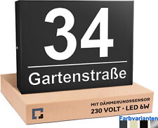 ⭐️ HAUSNUMMER 40X30CM LED 230V HAUSNUMMERNSCHILD STRASSENNAME NAMENSCHILD ⭐️