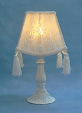 Shabby Chic Tischlampe romantisch Jugendstil Retro Vintage Nachttischleuchte