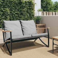 Balkonmöbel Set Gartenmöbel Sitzgruppe Lounge Stuhl Bank Tisch Stahl vidaXL