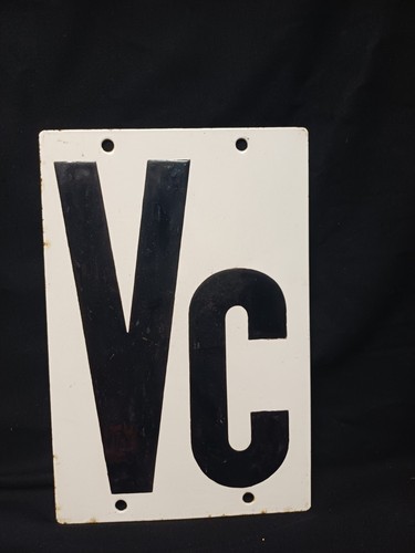 Altes bahnschild aus email - aus,