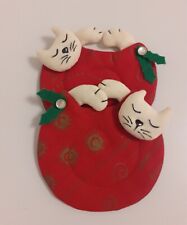 Katze Stoff Untersetzer 2-er