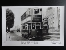 London Tram DULWICH - STRAMS ON DOG KENNELL HILL c1950 Pamlin Print Postcard M484