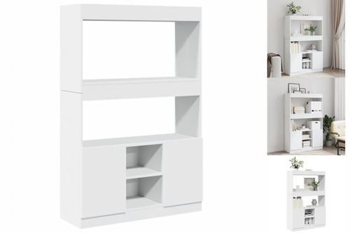 Highboard weiß 92x33x140 - 92x33x140, cm