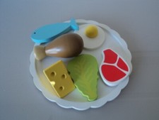 Lebensmittel-Set 7-teilig Gemüse usw. Holz bunt ab 2 Jahren Spielküche Kaufladen