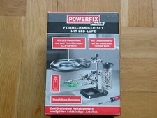 POWERFIX Feinmechaniker Set mit LED Lupe Hilfe 3.Hand Hobby Werkzeug NEU und OVP