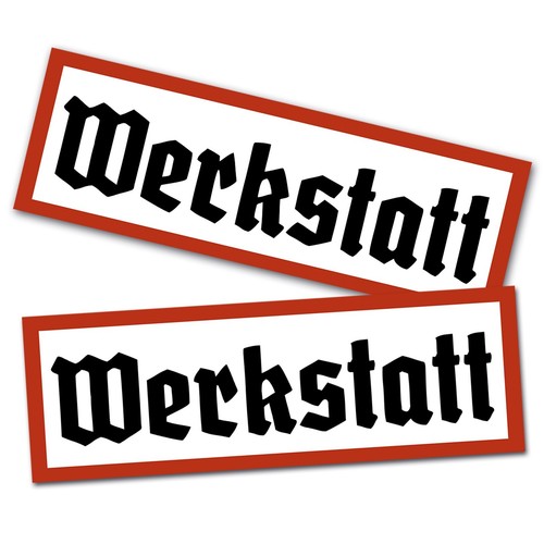 Stück aufkleber werkstatt - aufkleber,