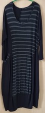 Kleid von Escaladya, AA-Weite 54cm ,  schwarz/grau mit Streifen, 1 Taschen