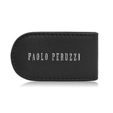 Magnetische Geldscheinklammer aus Leder elegant schwarz Paolo Peruzzi KV-07-BL