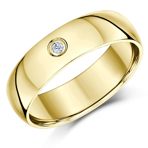 Gelbgold diamant ring - gelbgold,
