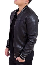 Herren Lederjacke College