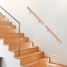 Buche Handlauf Trittstufe Rohrstütze Geländer 50-200cm Querstab halter