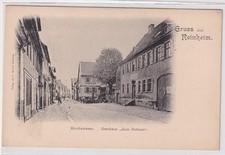37079 Ak Gruß aus Reinheim Kirchstraße Gasthaus "Zum Ochsen" um 1900
