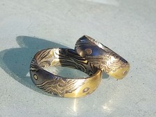 Trauringe Mokume Gane Gold 900