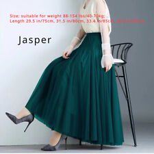 Damen Netz Langer Rock Groß