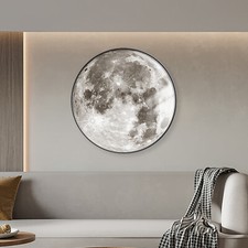 80cm Mond Wandlampe,3D Wandleuchte Innen Dimmbar Mond Lampe Für Wohnzimmer