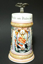 Alter Reservistenkrug Jäger 11 Marburg Hessen Bierkrug Krug MarburgerJägerkrug