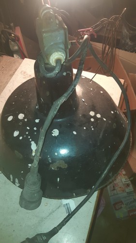 Alte fabriklampe emaille - alte,
