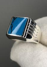 Herrenring Silber mit Türkis