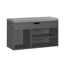 B-Ware Schuhregal Bank Grau mit Sitz FSR45-DG-B-Waren