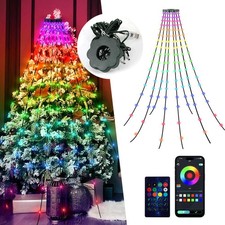 LED Lichterkette Baummantel Christbaumbeleuchtung 160 LEDs APP-Kontrolle Bunt