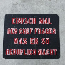 Mauspad Textil Einfach mal den