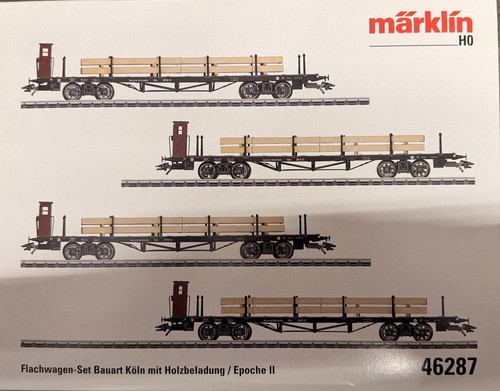 Märklin flachwagen set - h0, flachwagen-set