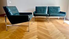 Sonderpreis! 2er Sofa und 1er Sessel in dunkelgrünem Leder Fabricius & Kastholm