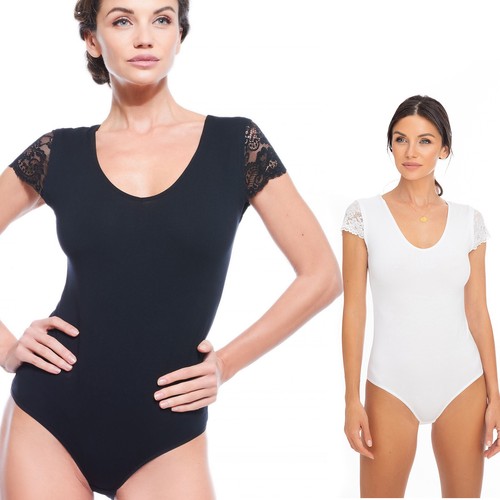 Evoni damen body kurzarmbody - evoni,