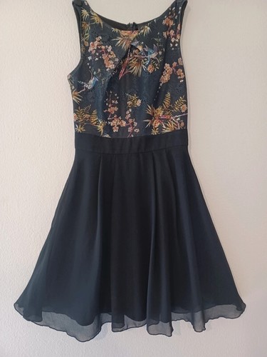 Cocktail kleid schwarz bunt - kleid,