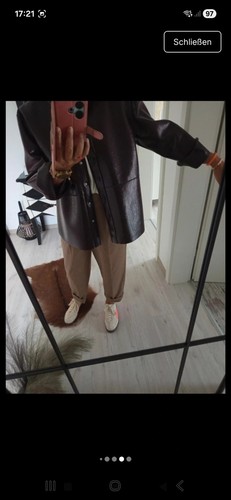 Lacklederjacke weinrot