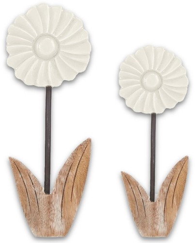 Deko blume aufsteller creme - deko,