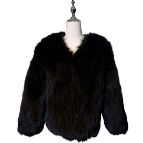 Echte schwarzfuchs pelz jacke - schwarzfuchs,