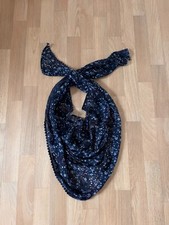 Tuch Dreiecktuch blau mit