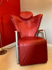 Leder Ohrensessel Lounge Sessel Relaxsessel Fernsehsessel Echt Leder Rot