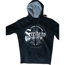 Oldschool Criminal -Kaputzen Pullover HOODIE gr. L "Freiheitskämpfer"Neu Zipper