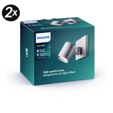 2x PHILIPS myLiving Runner LED Deckenleuchte dimmbar Deckenspot Schwenkbar GU10