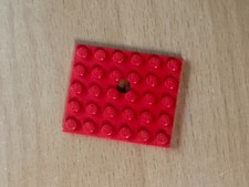 Lego 711 Platte mit Loch für Lenkung 5x6 LKW rot top Zustand