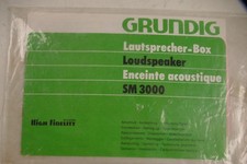 Grundig Bedienunsanleitung Lautsprecher Box SM 3000 H-28729