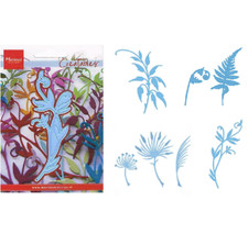 Präge- Stanzschablone Blüten