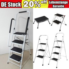 Klapptritt 2 3 4 Stufen Stahl Tritt Hocker kleine Leiter Mit sicheren Handläufen