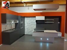 ALTANO Einbauküche KOCHINSEL KÜCHE Musterküche anthrazitgrau/weiss Möbelteile