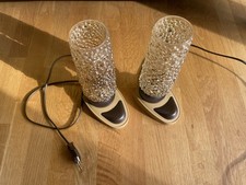 ein Paar Nachttischlampen vintage DDR Glas Plaste  70 er Jahre 2 Stück 