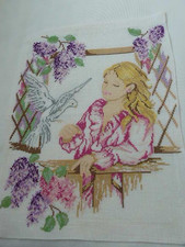 Kreuzstich Stickbild Blumen