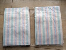 NEU OVP Ostalgie Planet Streif Satin 6 tlg Bettwäsche ca 76 x 70 / 130 x 200 DDR