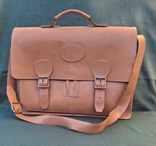 Gut erhaltener Echtleder Schulranzen, auch Lehrermappe oder Aktentasche