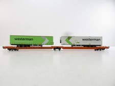 (THX989) Roco 77399 Doppeltaschen-Gelenkwagen T3000e Wascosa, DC, H0, OVP