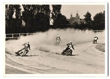 Fotografie Motorsport, Speedway-Motorradrennen, Motorrad, Rennmotorrad Startnum 