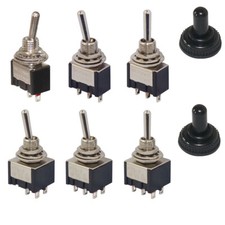 1 5 20 x Miniatur Kippschalter Kipptaster 1- 2-polig UM Schließer 2 4 6 Kontakte