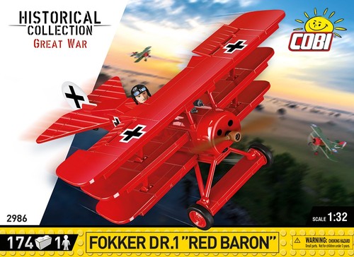 Cobi 2986 fokker red - fokker,