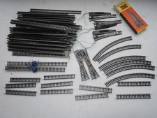 ++ H33 Spur N PIKO DDR Konvolut Gleise 55x Gerade 22cm, weitere Gleise 3 Weichen